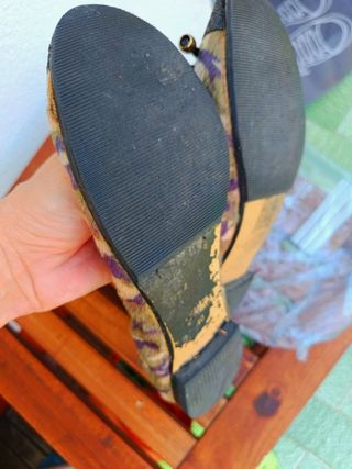 Manoletinas bailarinas café noir camuflaje talla 4