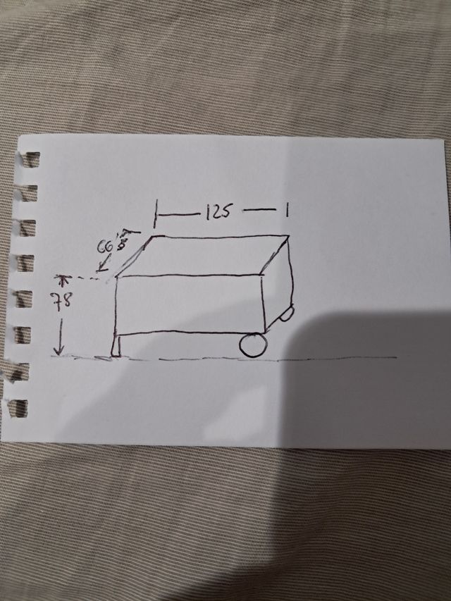 Cuna plegable con ruedas.