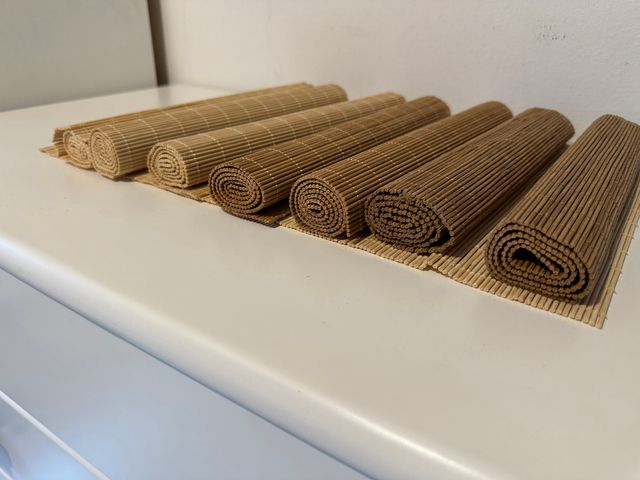 Lote 8 Salvamanteles bambú orientales