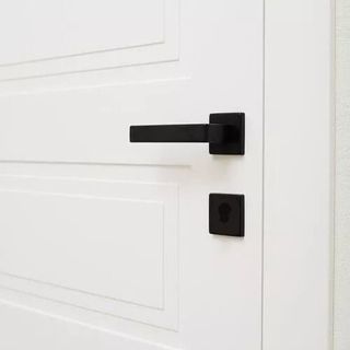 5X COPPIA MANIGLIA QUADRATA PER PORTE INTERNE NERO