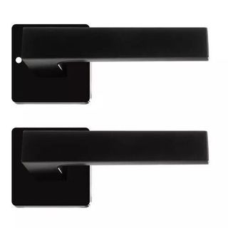 5X COPPIA MANIGLIA QUADRATA PER PORTE INTERNE NERO