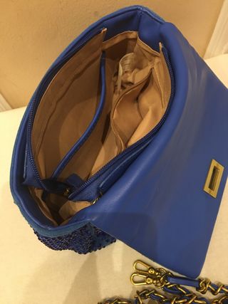 BOLSO DE LENTEJUELAS Y POLI PIEL 