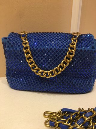 BOLSO DE LENTEJUELAS Y POLI PIEL 