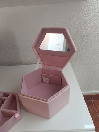 Joyero rosa hexagonal