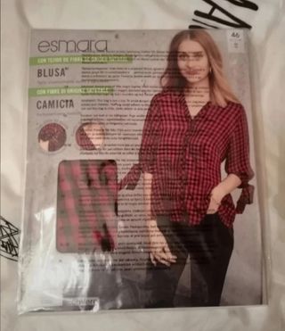 Camisa cuadros mujer  talla 46
