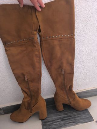 Botas altas marrones - tacón