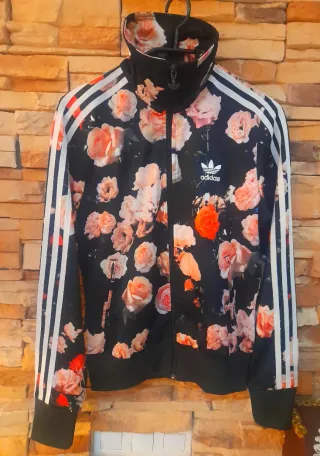 XS Chaqueta Adidas Firebird Flores Rosas