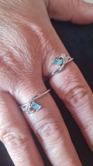 Anillos agua marina
