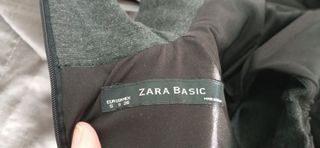 Vestido Zara invierno gris entallado