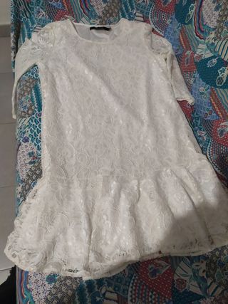 Vestito pizzo bianco elegante