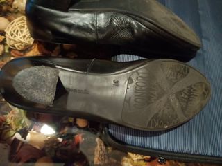 Zapatos PIEl de Salón o flamenca negro Número37