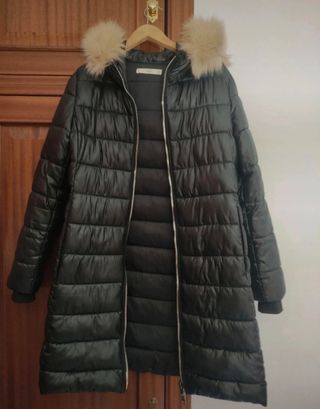 Plumífero negro mujer talla L