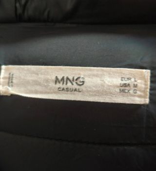 Plumífero negro mujer talla L