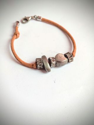 Bracciale sedimenti e pepite in argento