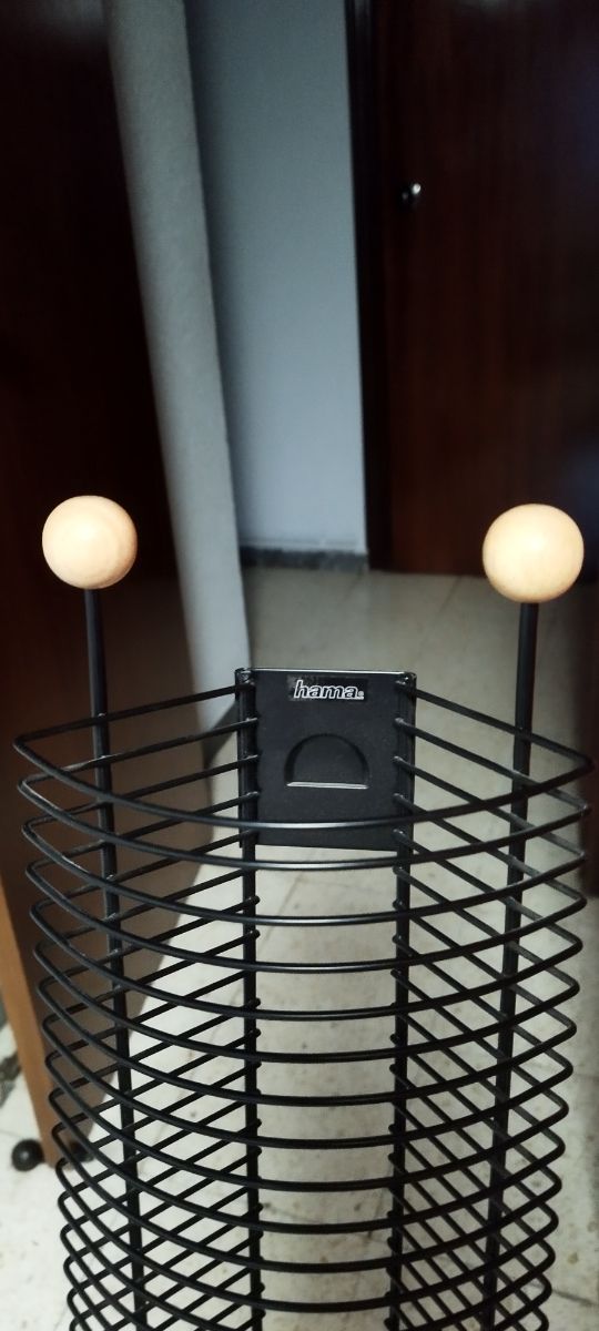 Soporte Hama CDs - Torre Metálica Negra
