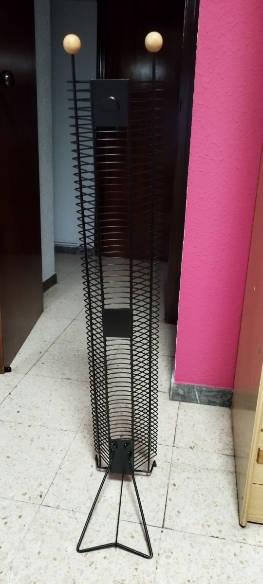 Soporte Hama CDs - Torre Metálica Negra