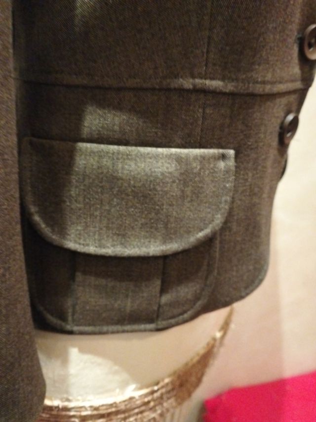 Blazer marrón jaspeada nueva