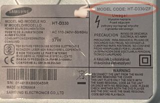 Sistema de home cinema Samsung