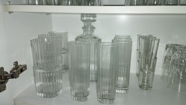 Juego vajilla, café, porcelana y cristaleria