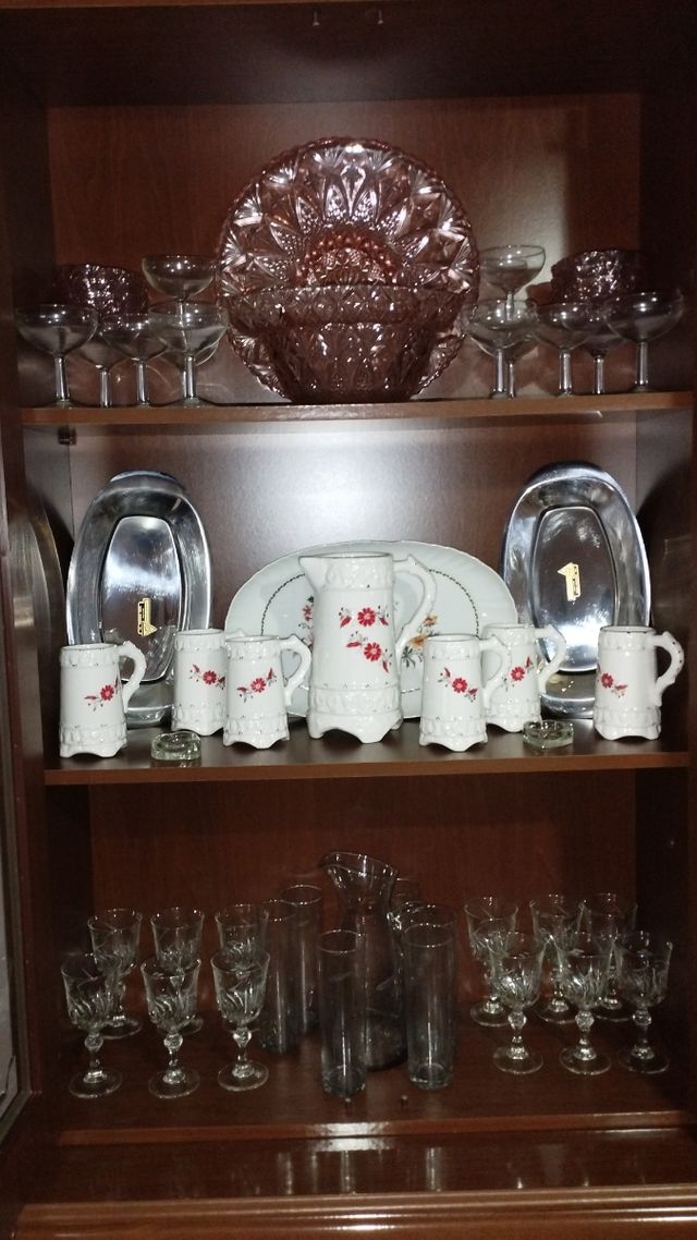 Juego vajilla, café, porcelana y cristaleria