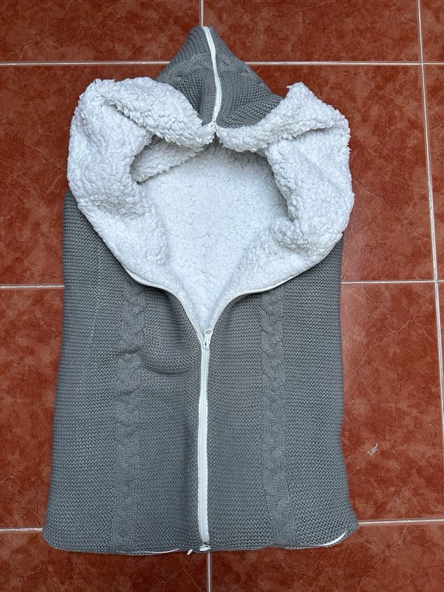 Saco capazo bebé invierno - gris
