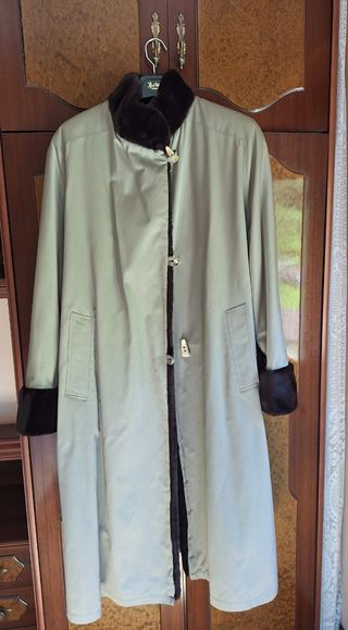 Gabardina Burberrys' mujer verde oliva