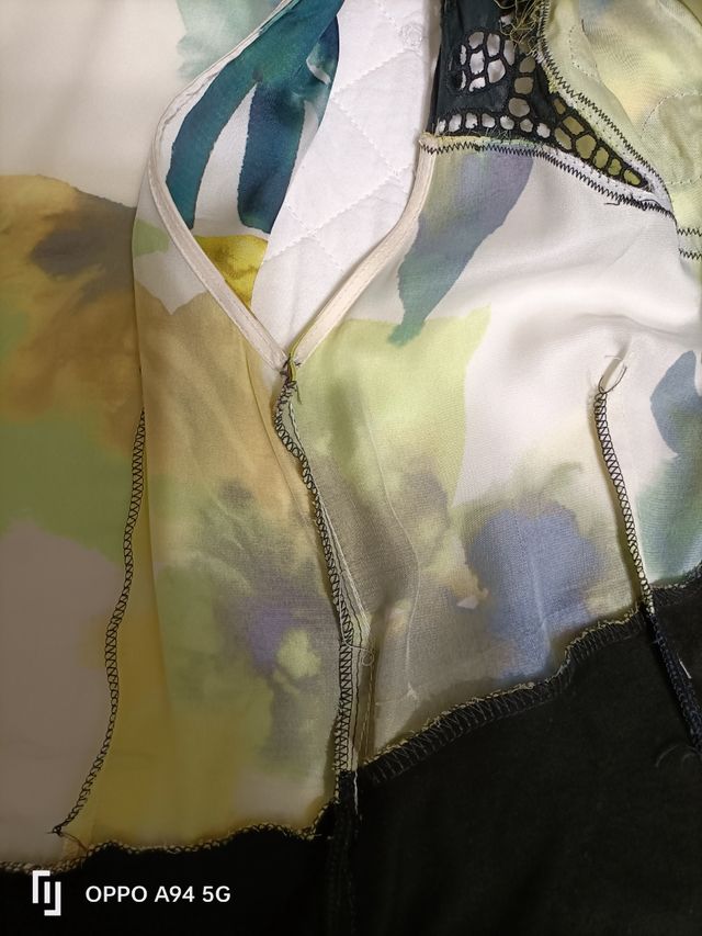 Gilet donna bicolore verde e nero