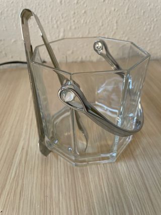 6 Copas Cristal Vintage y de regalo una cubitera