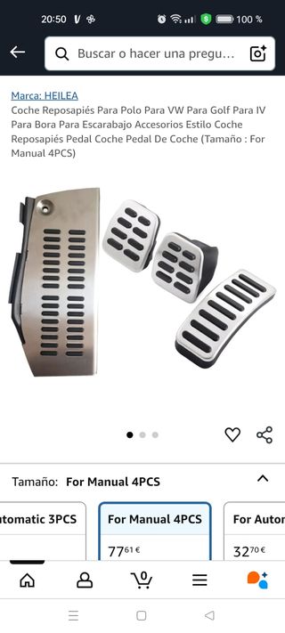 Pedales HEILEA para Volkswagen 