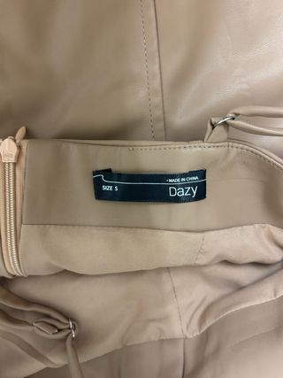 Vestido marrón polipiel - NUEVO