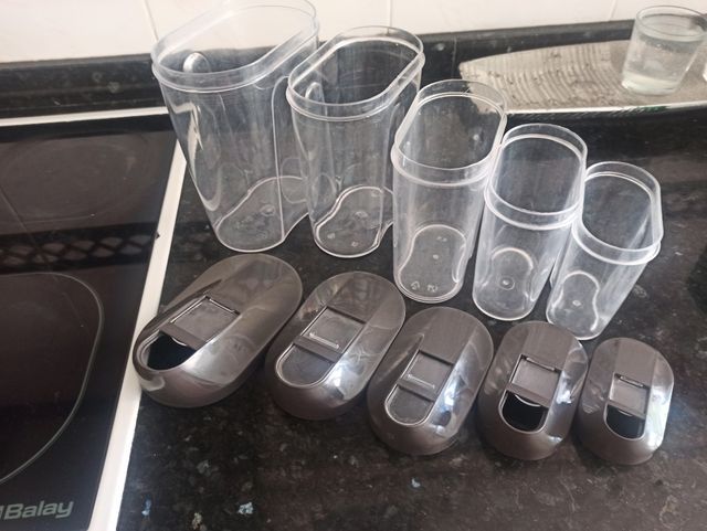 Juego botes cocina transparentes