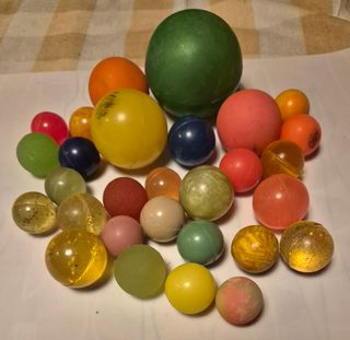 28 Palline Gomma Colorate