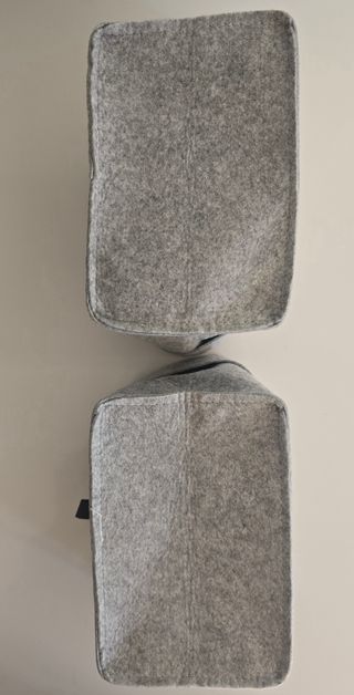 Contenitori Ikea feltro grigio