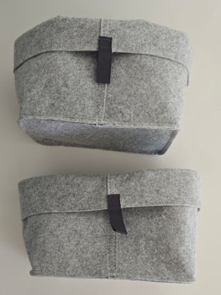 Contenitori Ikea feltro grigio