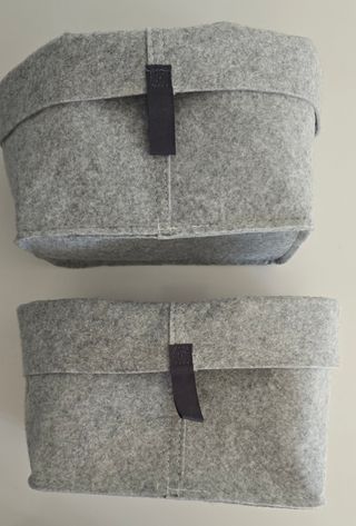 Contenitori Ikea feltro grigio