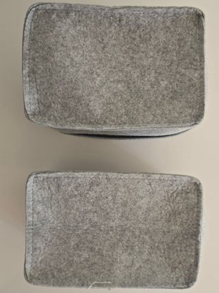 Contenitori Ikea feltro grigio