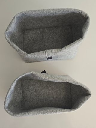 Contenitori Ikea feltro grigio