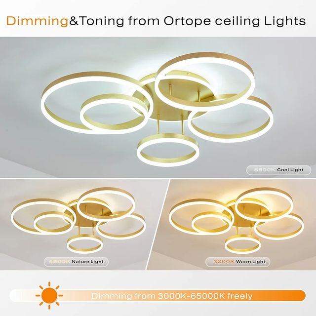 Lámpara techo LED Regulable con mando