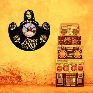 Reloj de Disco de Vinilo de Lana del Rey
