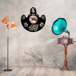 Reloj de Disco de Vinilo de Lana del Rey