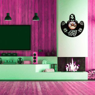 Reloj de Disco de Vinilo de Lana del Rey