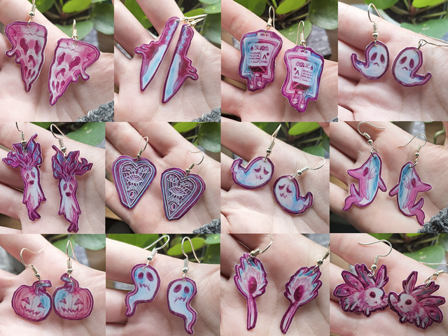 Pendientes Halloween Spookys Horror Cute 