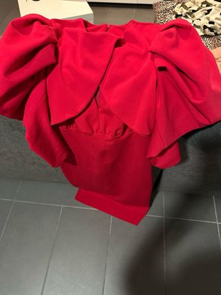 Vestido rojo midi - fiesta - boda