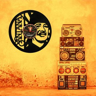Reloj de Disco de Vinilo de Santana