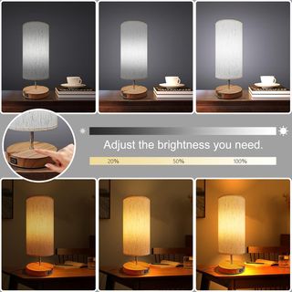 Lámparas LED LVEHO con Base de Madera (Set de 2)