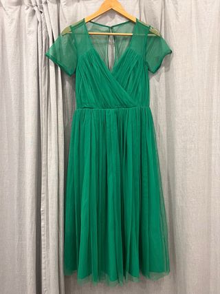 Vestido fiesta verde