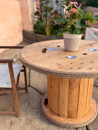 MESAS BOBINAS CARRETE MADERA CABLE CHILLPALET