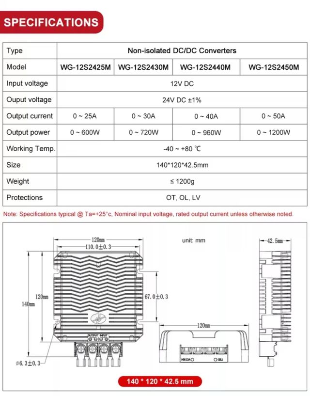 Convertidor DC/DC 12V - Refuerzo