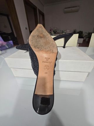 Zapatos Farrutx negros trenzados