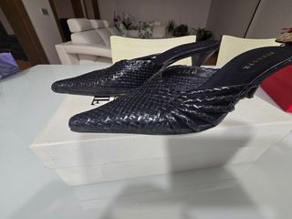 Zapatos Farrutx negros trenzados